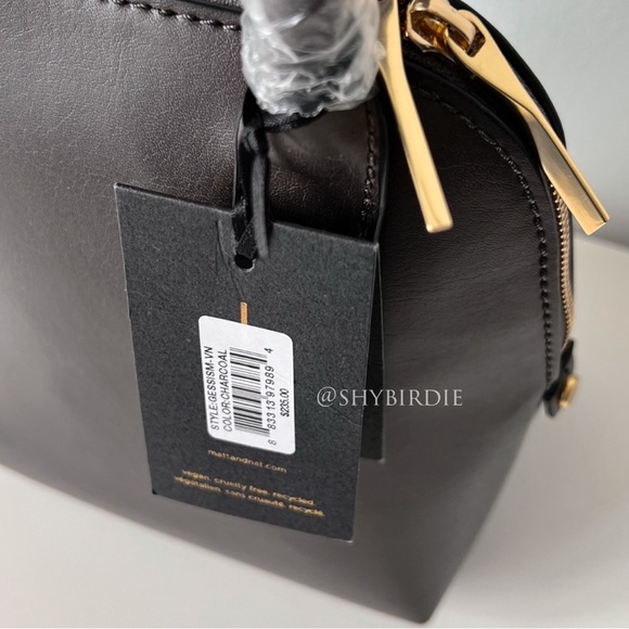 NWT Matt & Nat Gessi Small Satchel, Charcoal, Limited Edition - Picture 14 of 16